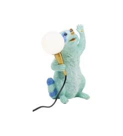 Lampa stołowa RACCOON 31 cm niebieska*KDesign Best