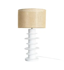 Lampa stołowa RESINA 70 cm biała naturalna*Zona-Design Clearance