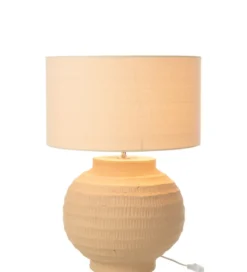 Lampa stołowa RETUL 62 cm terrakota beżowa*J-Line Online