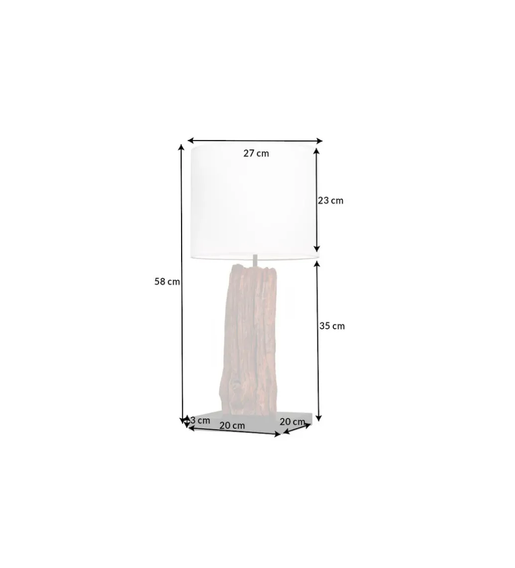 Lampa stołowa ROUSILIQUE 60 cm drewno dryfujące*Invicta Interior Clearance