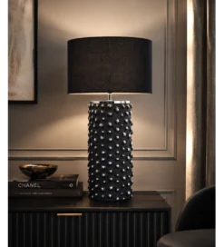 Lampa stołowa SALZBURGO 62 cm czarna*Belda New