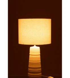 Lampa stołowa SCADY 63 cm terrakota biała*J-Line