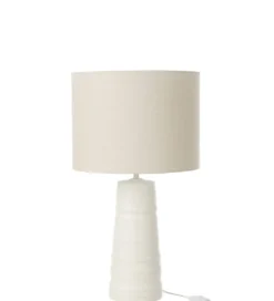 Lampa stołowa SCADY 63 cm terrakota biała*J-Line
