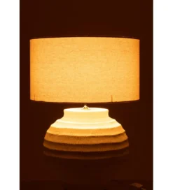 Lampa stołowa SCADY 62 cm terrakota biała*J-Line New