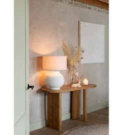 Lampa stołowa SCADY 62 cm terrakota biała*J-Line New