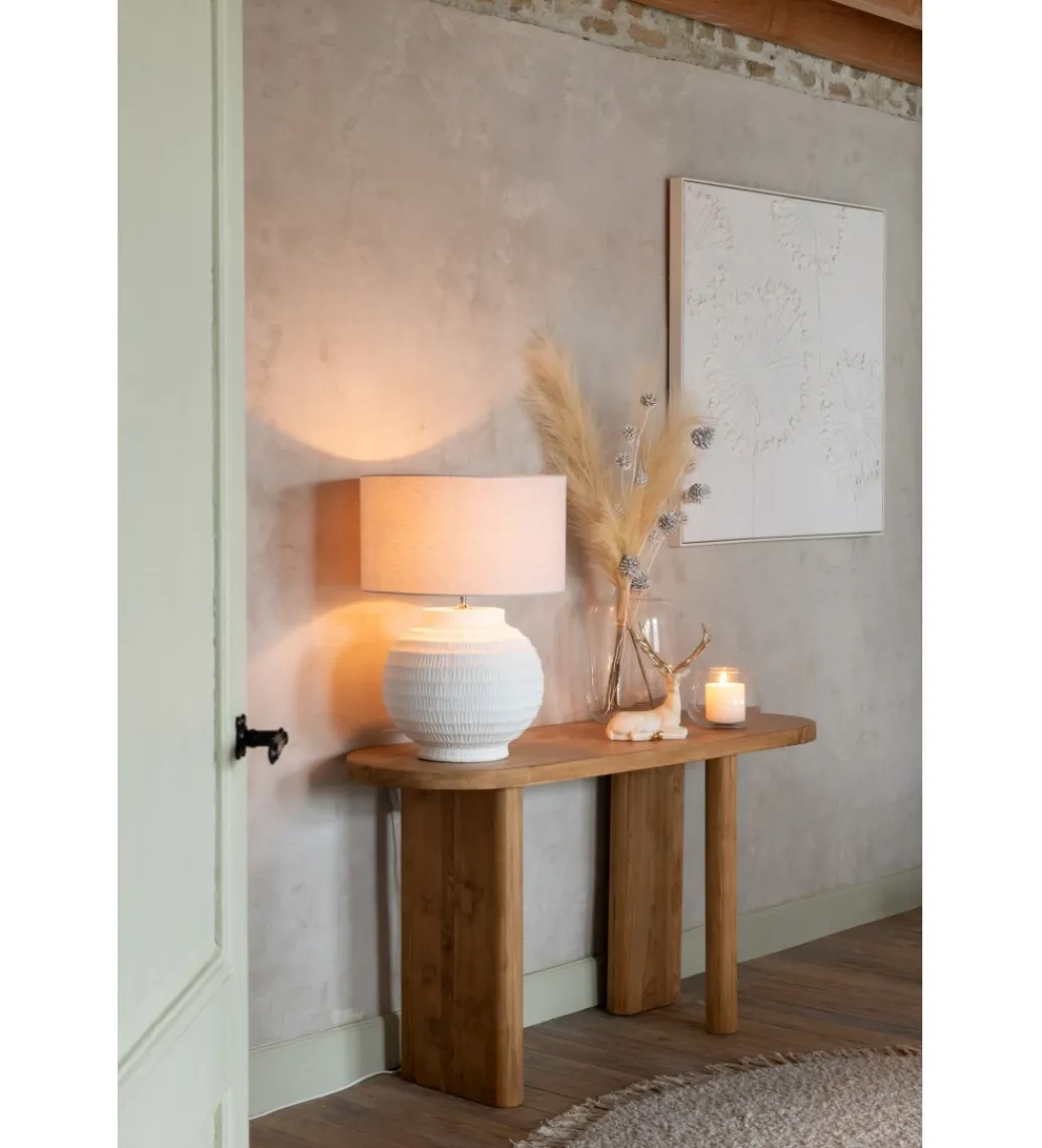 Lampa stołowa SCADY 62 cm terrakota biała*J-Line New