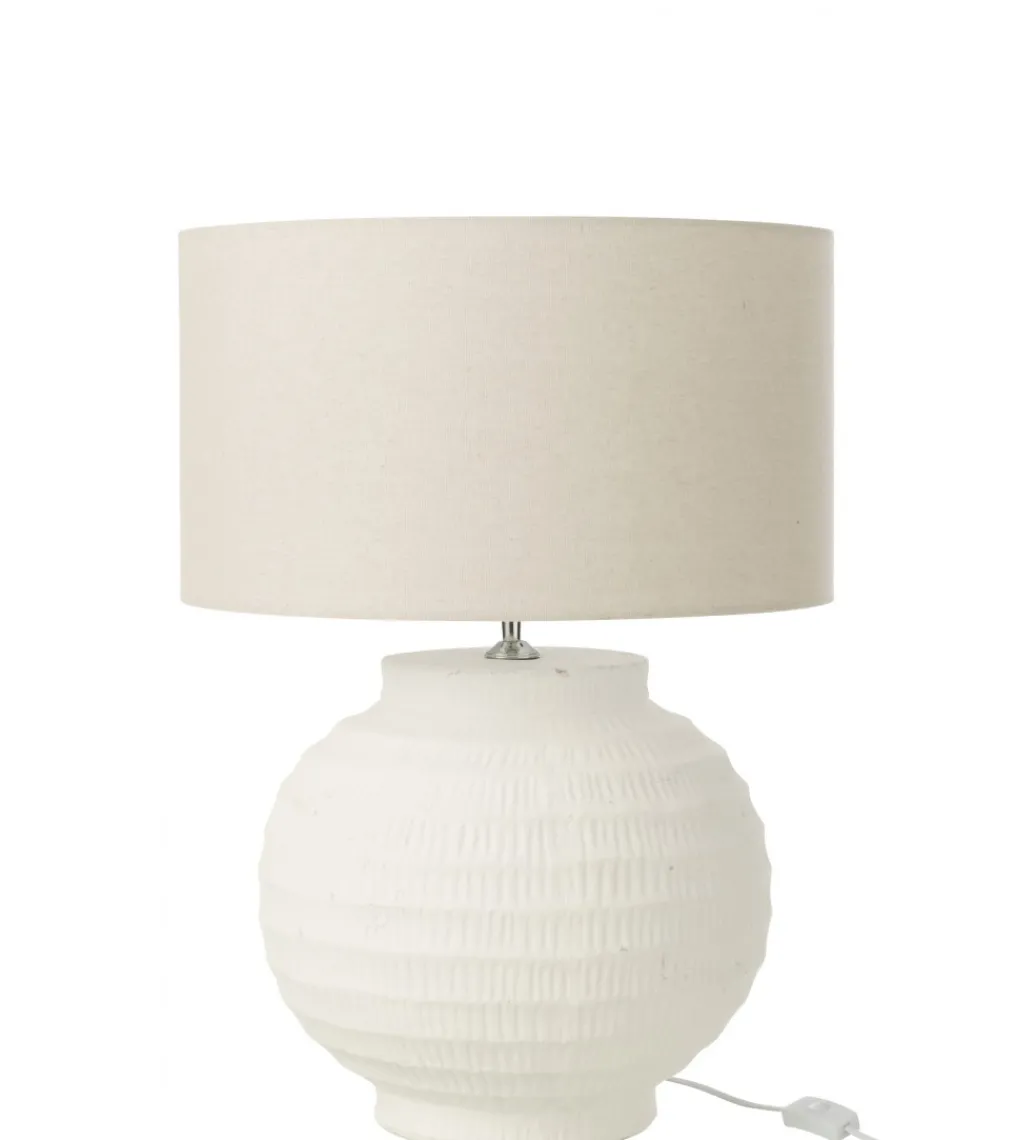 Lampa stołowa SCADY 62 cm terrakota biała*J-Line New