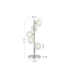 Lampa stołowa SCALA BALLS 54 cm chromowana*KDesign Discount