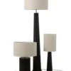Lampa stołowa SHARY 85 cm drewno ailanthus czarna*J-Line Clearance