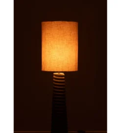 Lampa stołowa SHARY 85 cm drewno ailanthus czarna*J-Line Clearance