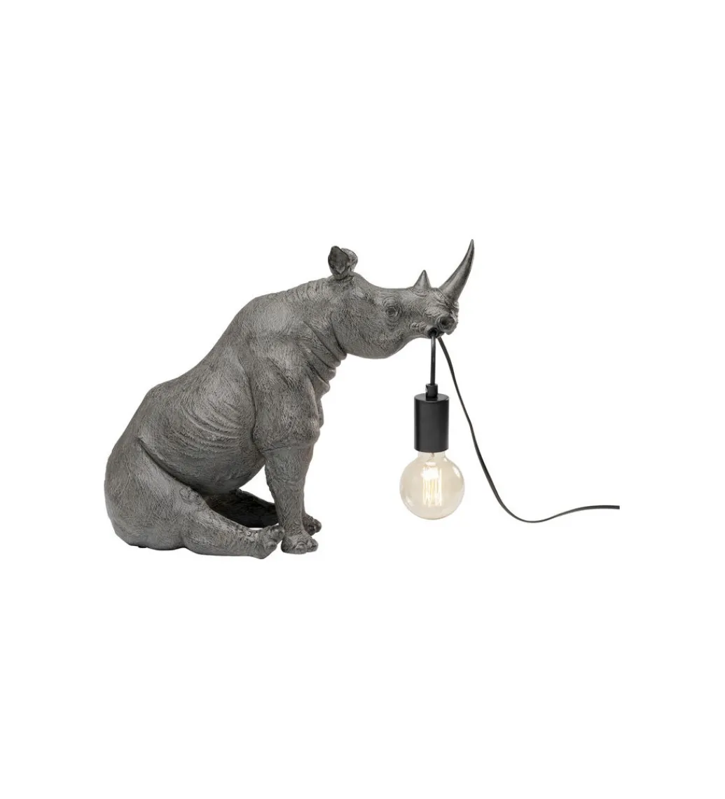 Lampa stołowa SITTING RHINO 42 cm szara*KDesign Clearance