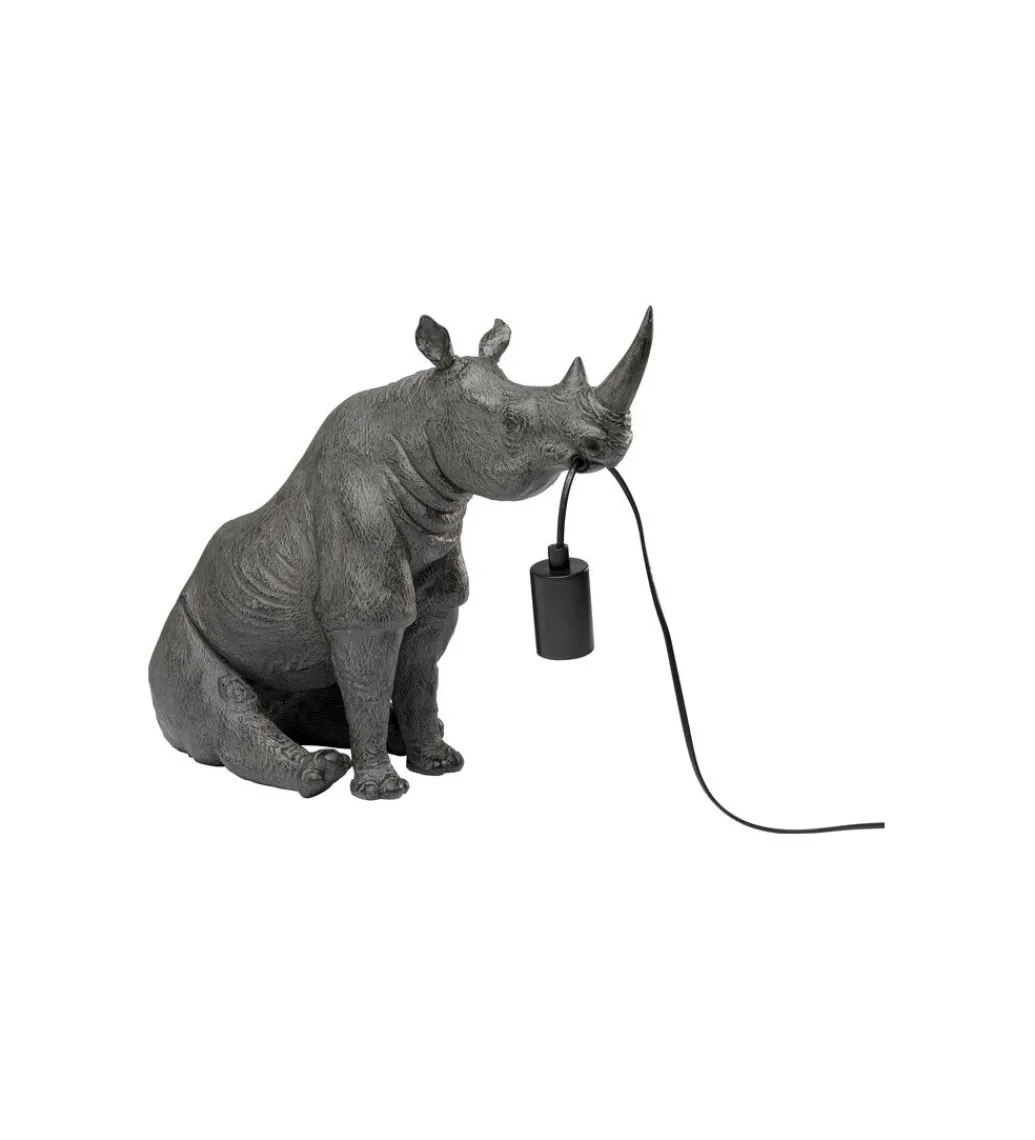 Lampa stołowa SITTING RHINO 42 cm szara*KDesign Clearance