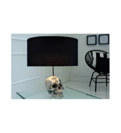 Lampa stołowa Skull 44 cm czarna*Invicta Interior Clearance