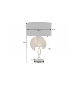 Lampa stołowa SORIA 40 cm czarno złota*Invicta Interior Hot