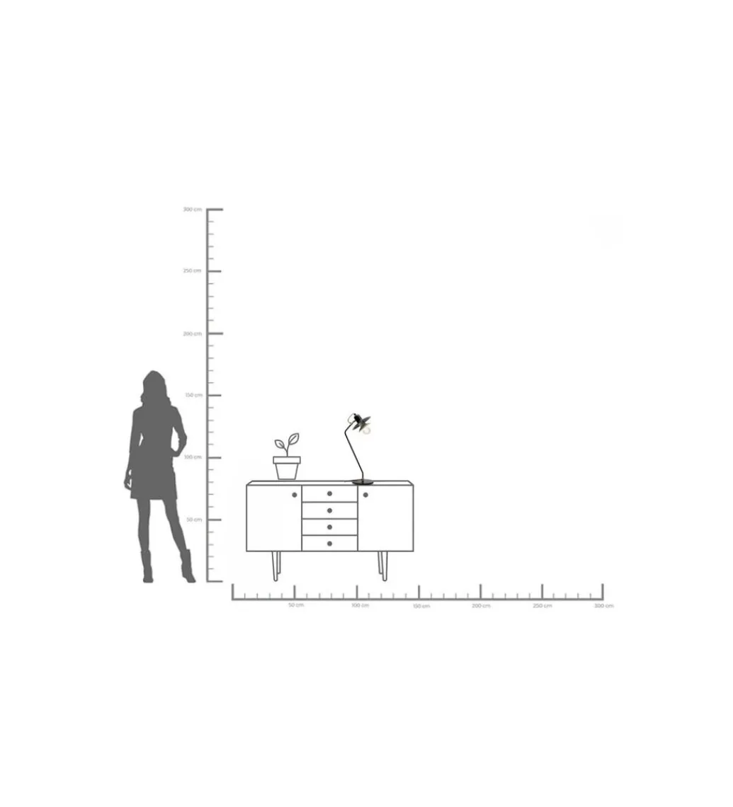 Lampa stołowa SPEAKER 54 cm czarna*KDesign