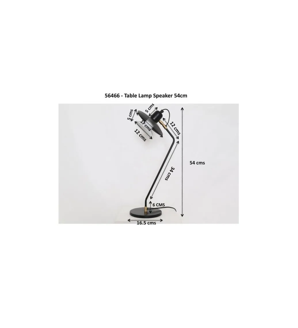 Lampa stołowa SPEAKER 54 cm czarna*KDesign