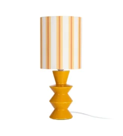 Lampa stołowa STRIPENMA 43 cm musztardowa kremowa*Zona-Design Online