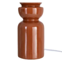 Lampa stołowa STRIPENMA 47 cm terrakota kremowa*Zona-Design