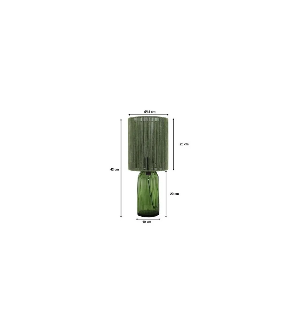 Lampa stołowa VECCHIO 42 cm zielona*KDesign New