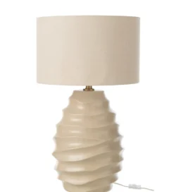 Lampa stołowa WAVING 68 cm ceramika beżowa*J-Line Clearance