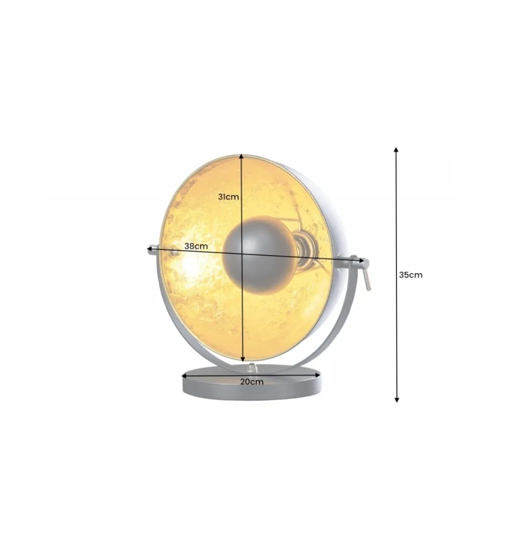 Lampa Studio 40cm Czarno Złota*Invicta Interior Online