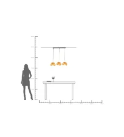 Lampa wisząca ALOHA DROP TRE 80 cm naturalna*KDesign Sale
