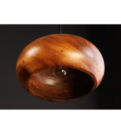 Lampa wisząca ALVA 25 cm drewno akacja*Invicta Interior - przedsprzedaż Discount