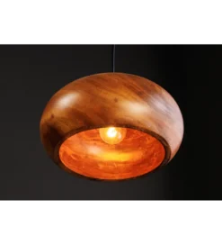 Lampa wisząca ALVA 25 cm drewno akacja*Invicta Interior - przedsprzedaż Discount