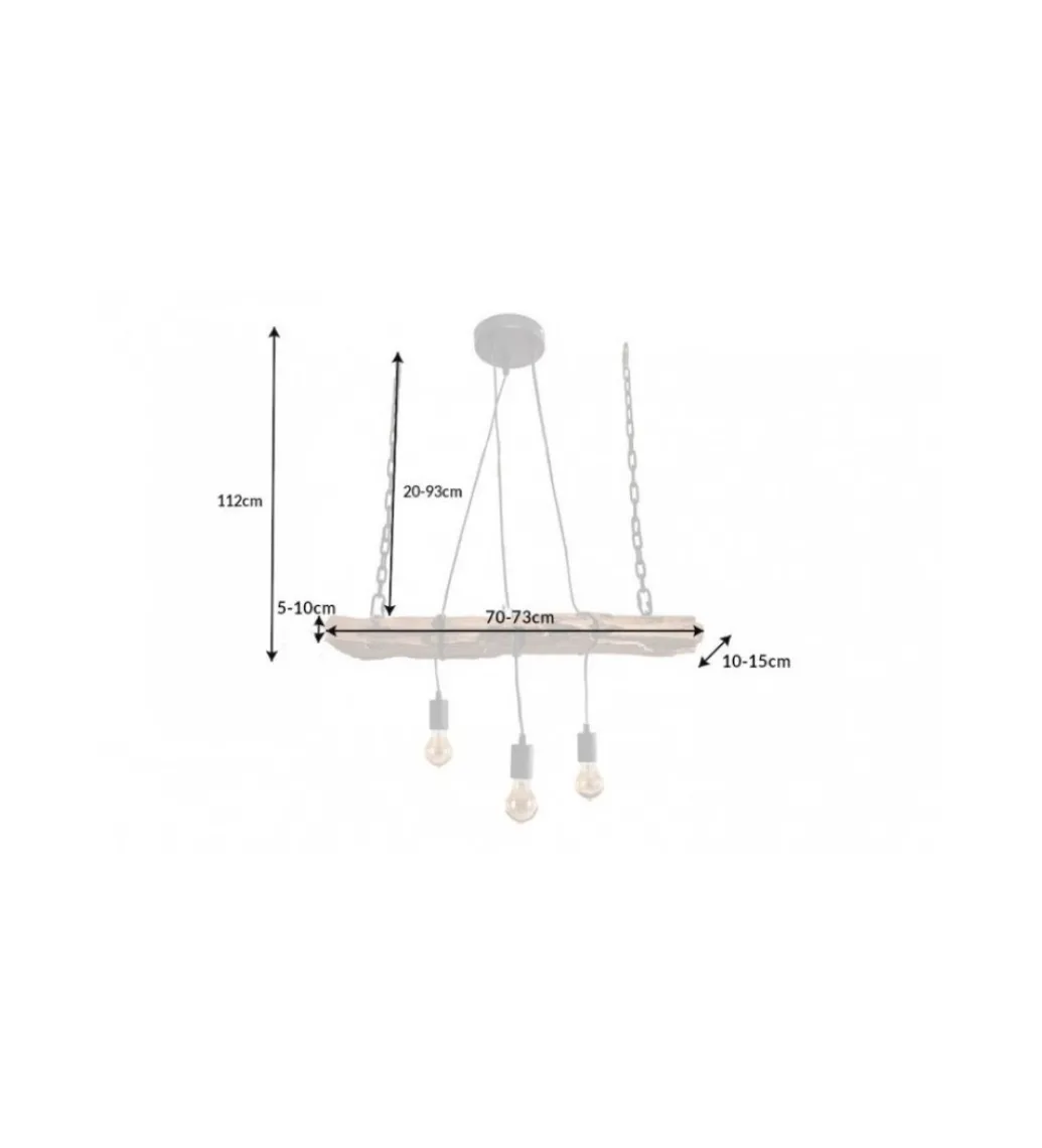 Lampa wisząca Barracuda 73 cm naturalna*Invicta Interior - przedsprzedaż Outlet