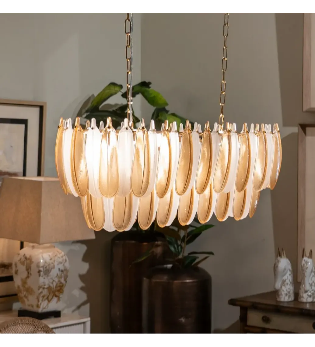 Lampa wisząca BEGAN 100 cm champagne*DENZO Sale