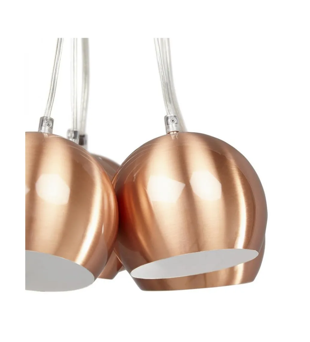 Lampa wisząca BOOMI 7 kloszy miedziana*Kokoon Design Online