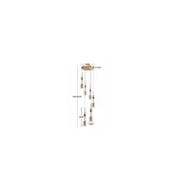 Lampa wisząca CANDY BAR 44 cm złota*KDesign Sale
