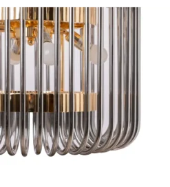 Lampa wisząca CELINK 80 cm złoto szara*DENZO Best