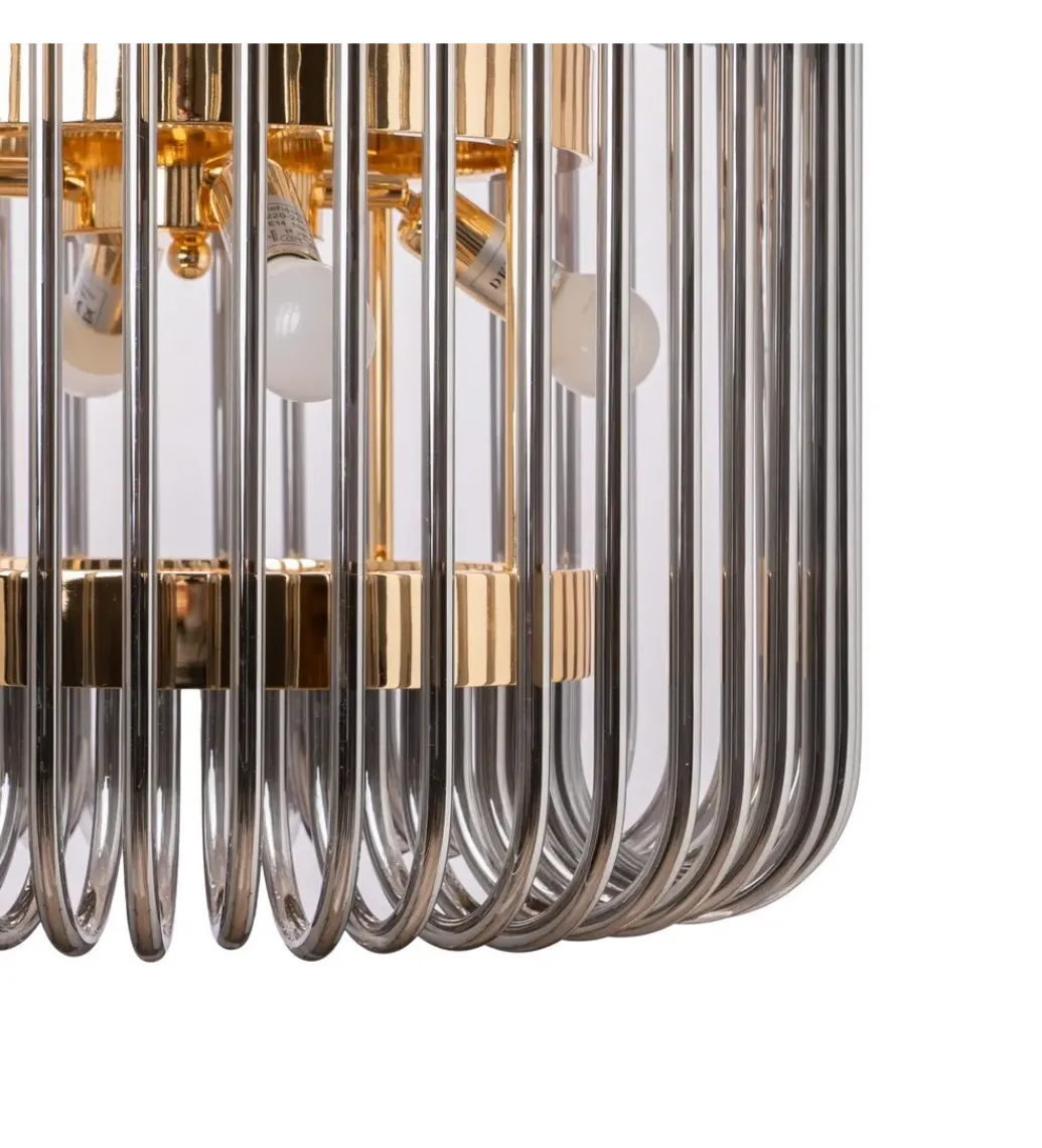Lampa wisząca CELINK 80 cm złoto szara*DENZO Best
