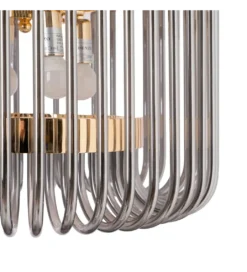 Lampa wisząca CELINK 50 cm złoto szara*DENZO Online
