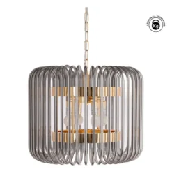 Lampa wisząca CELINK 50 cm złoto szara*DENZO Online