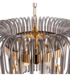 Lampa wisząca CELINK 50 cm złoto szara*DENZO Online