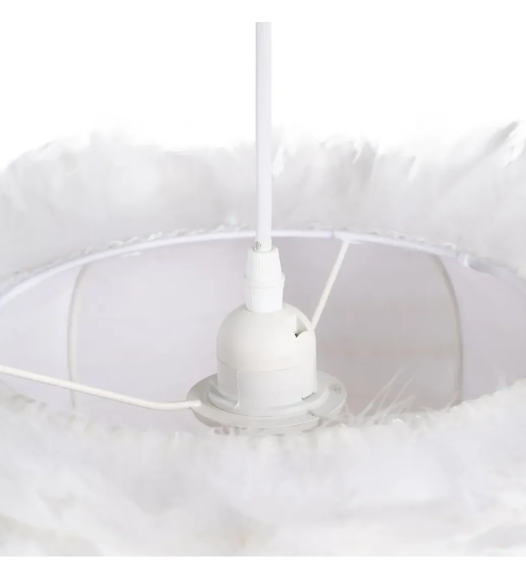 Lampa wisząca CLOUDI 40 cm Pióro biała*Zona-Design Hot