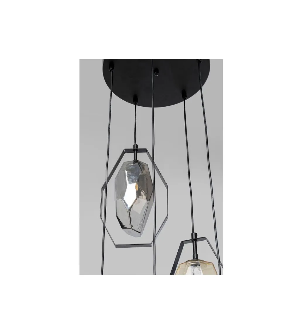 Lampa wisząca Diamond Fever Spiral 42 cm czarna*KDesign Online