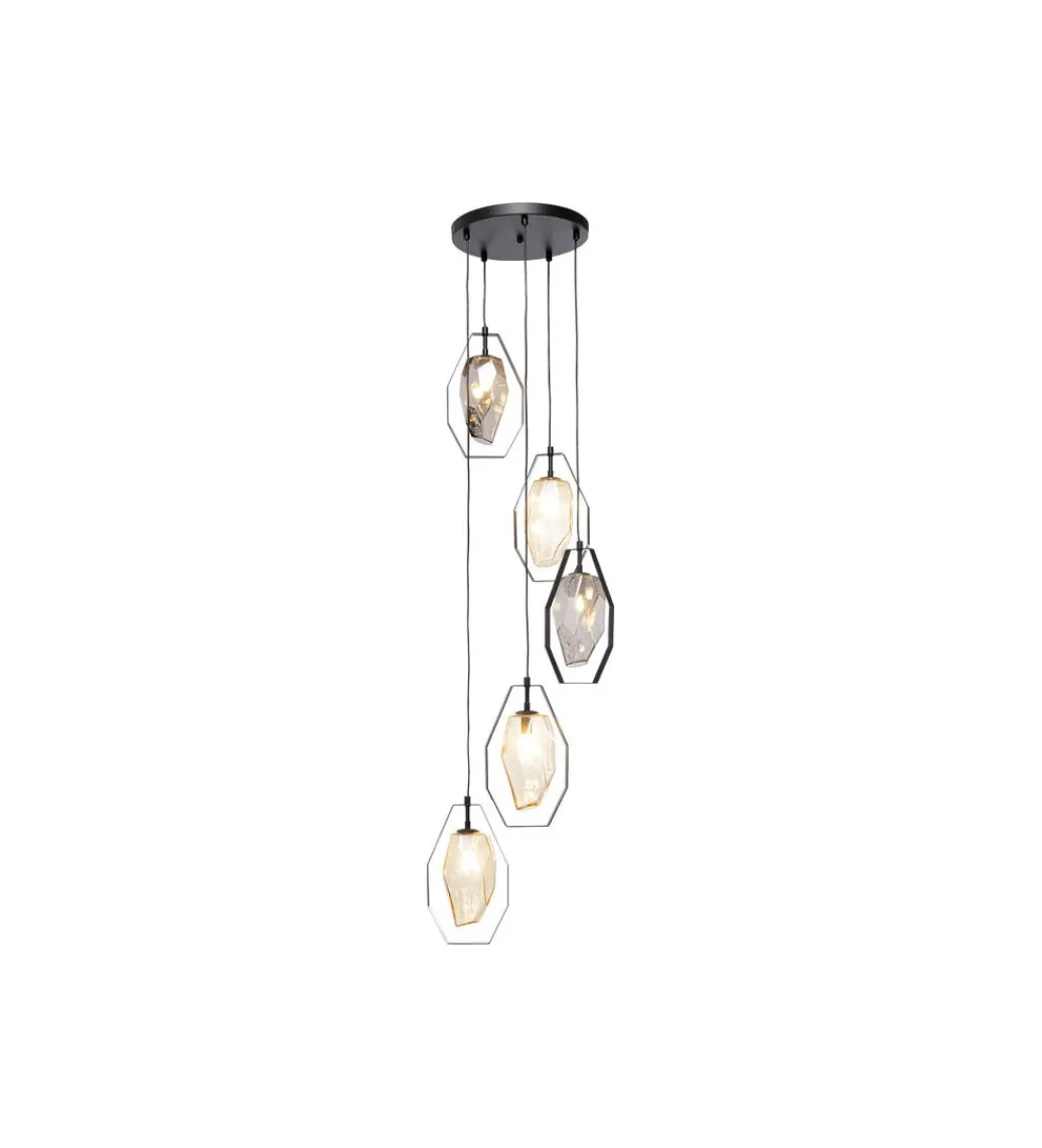 Lampa wisząca Diamond Fever Spiral 42 cm czarna*KDesign Online