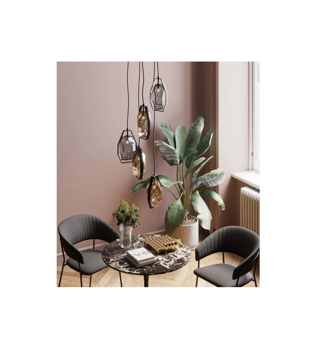 Lampa wisząca Diamond Fever Spiral 42 cm czarna*KDesign Online