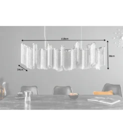 Lampa wisząca Elegance 118 cm srebrna*Invicta Interior Outlet