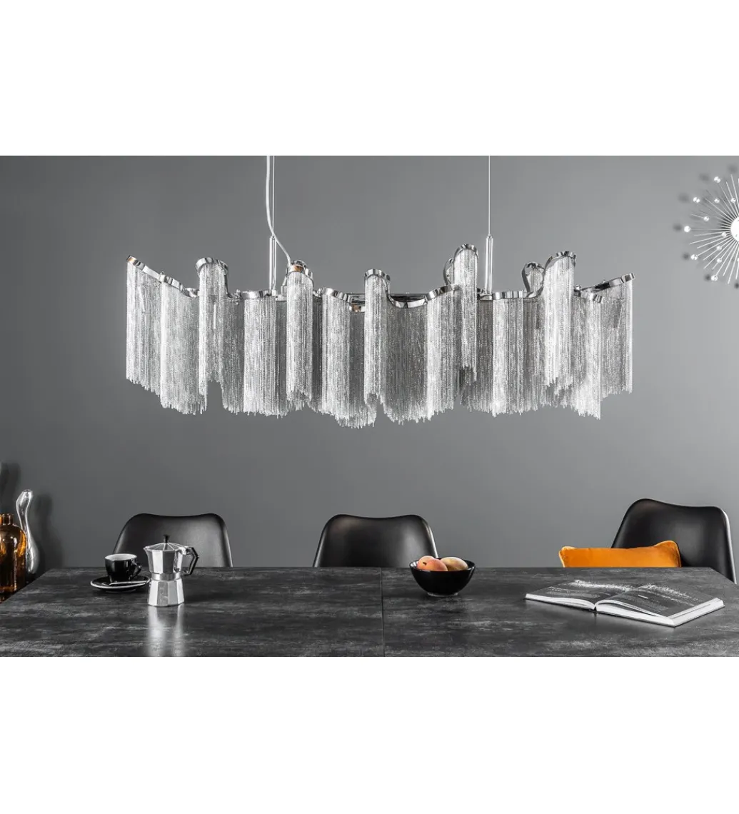 Lampa wisząca Elegance 118 cm srebrna*Invicta Interior Outlet