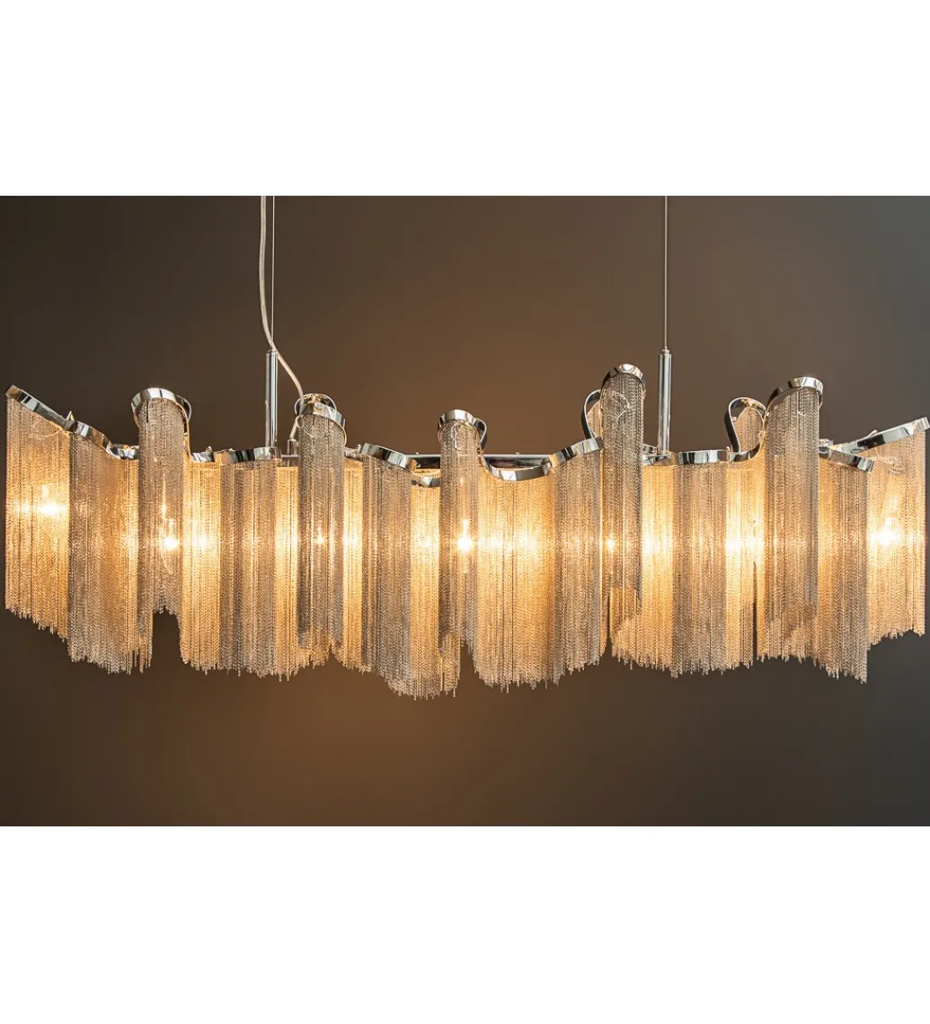 Lampa wisząca Elegance 118 cm srebrna*Invicta Interior Outlet