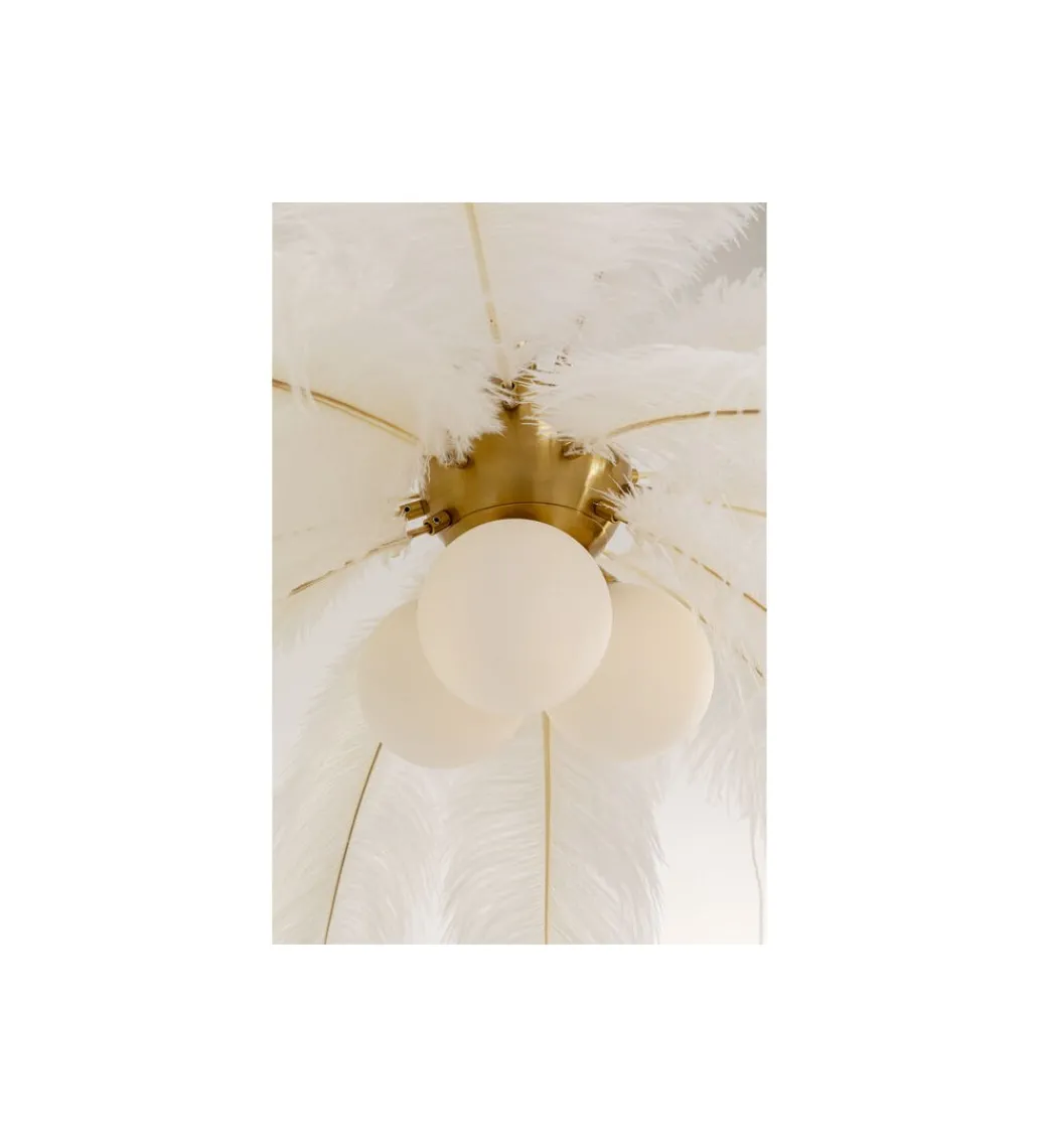 Lampa wisząca FEATHER PALM 87 cm biała*KDesign Best