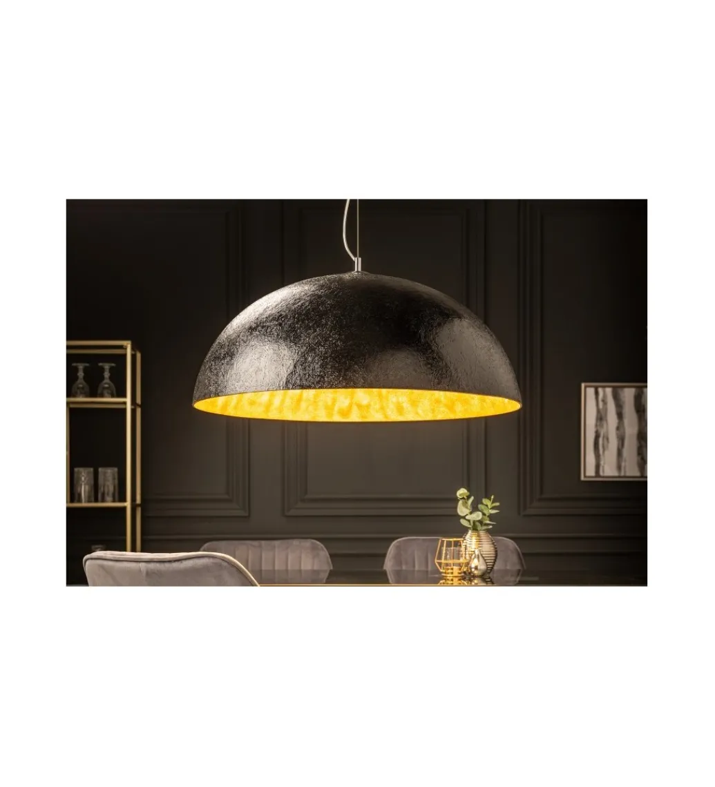 Lampa wisząca Glow 70 cm czarno złota*Invicta Interior