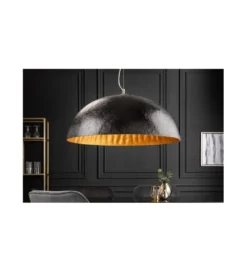 Lampa wisząca Glow 70 cm czarno złota*Invicta Interior