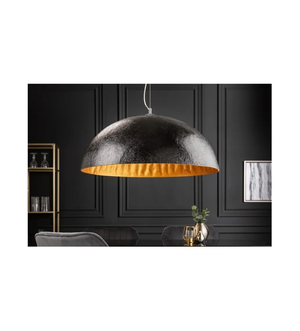 Lampa wisząca Glow 70 cm czarno złota*Invicta Interior