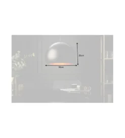 Lampa wisząca Glow ZEPPELIN 30 cm czarno - złota*Invicta Interior Online