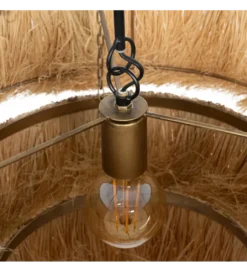 Lampa wisząca LIFS 48 cm Naturalna Rafia*Invicta Interior Online